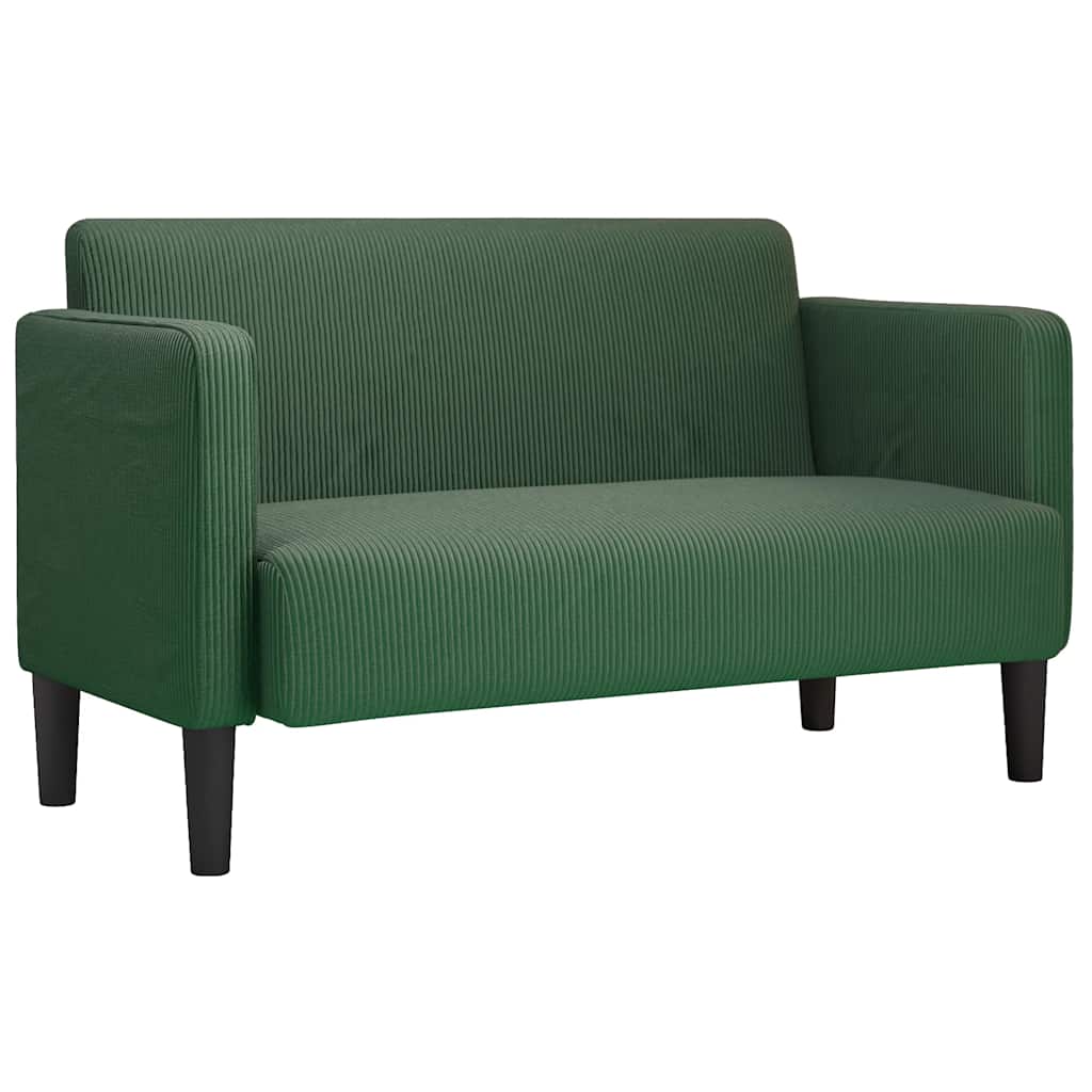 Loveseat bank 109 cm corduroy stof donkergroen