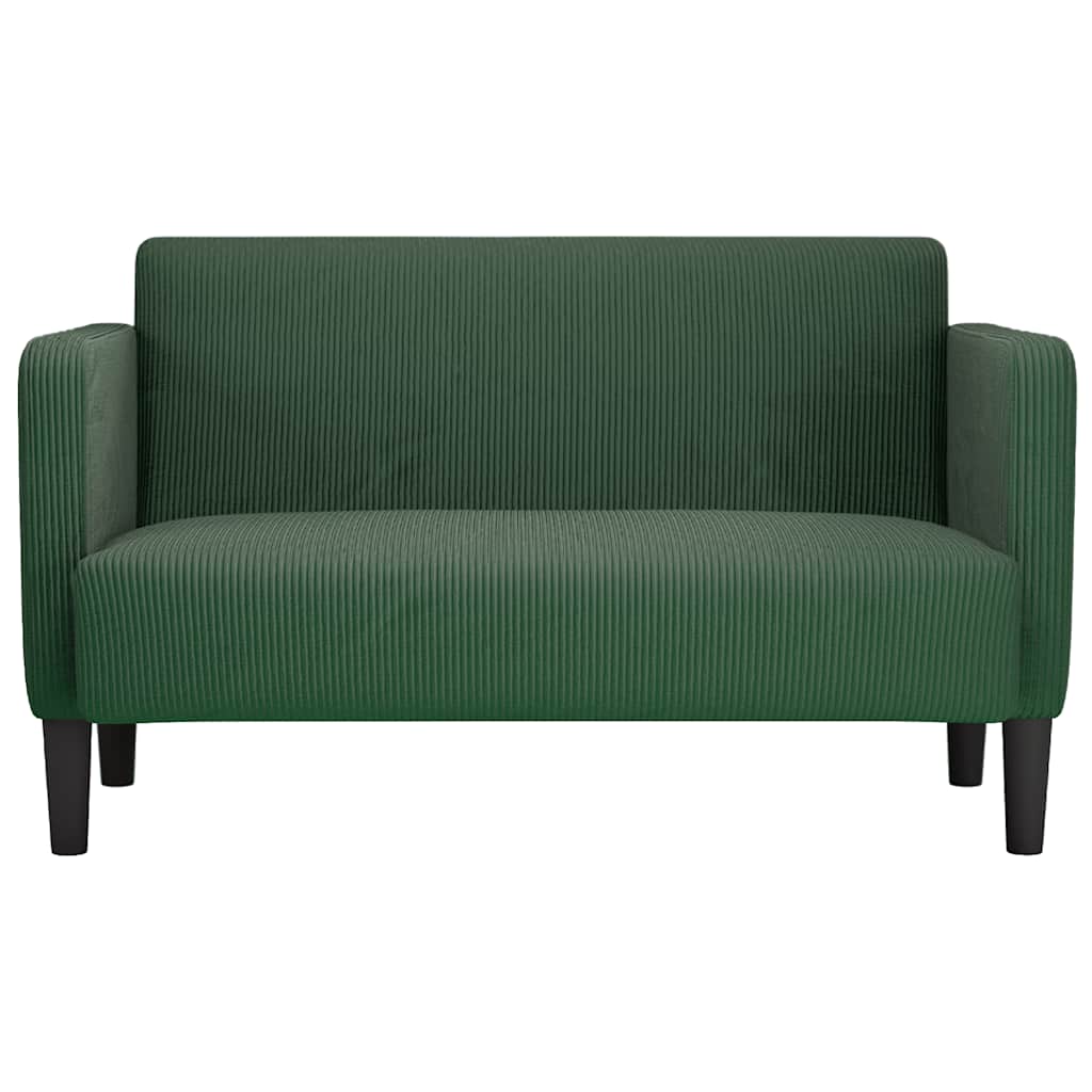 Loveseat bank 109 cm corduroy stof donkergroen