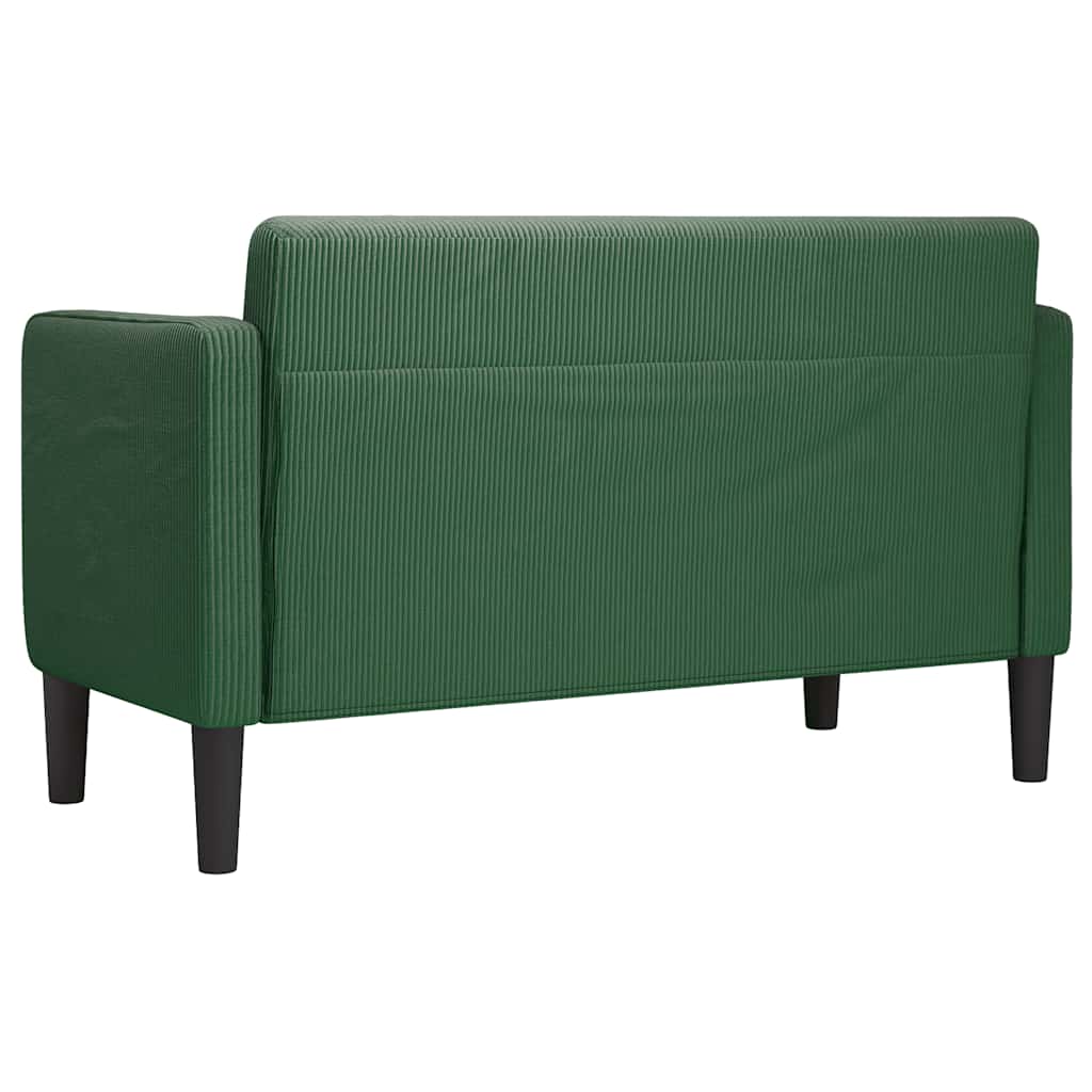 Loveseat bank 109 cm corduroy stof donkergroen