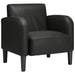 Fauteuil met armleuningen 54 cm kunstleer zwart