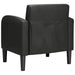 Fauteuil met armleuningen 54 cm kunstleer zwart