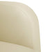 Fauteuil met armleuningen 54 cm kunstleer crèmekleurig