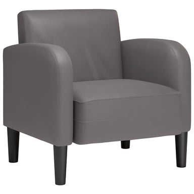 Fauteuil met armleuningen 54 cm kunstleer grijs