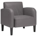 Fauteuil met armleuningen 54 cm kunstleer grijs