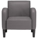 Fauteuil met armleuningen 54 cm kunstleer grijs