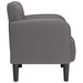 Fauteuil met armleuningen 54 cm kunstleer grijs