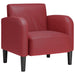 Fauteuil met armleuningen 54 cm kunstleer wijnrood