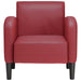 Fauteuil met armleuningen 54 cm kunstleer wijnrood