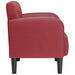 Fauteuil met armleuningen 54 cm kunstleer wijnrood