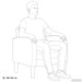 Fauteuil met armleuningen 54 cm kunstleer wijnrood