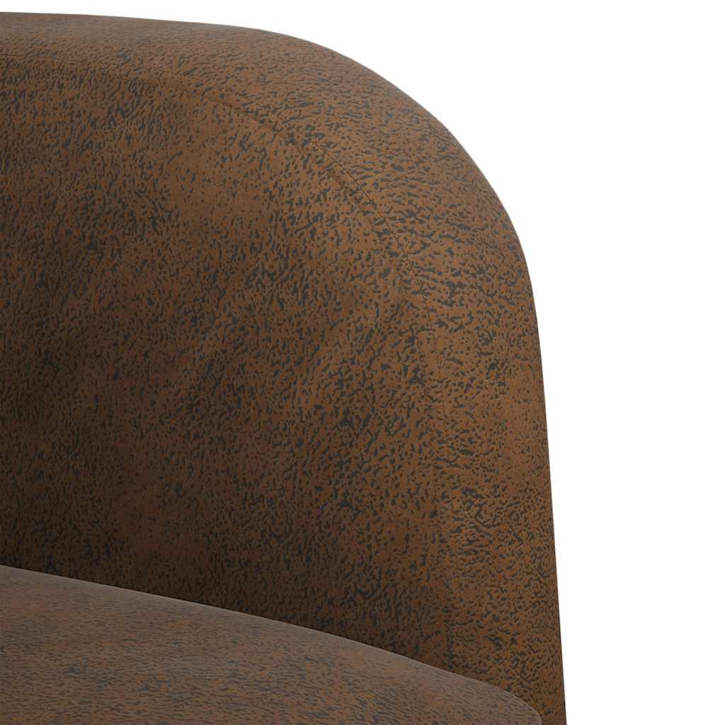 Fauteuil met armleuningen 54 cm kunstleer bruin