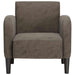 Fauteuil met armleuningen 54 cm kunstleer donkergrijs