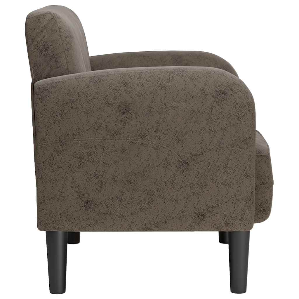 Fauteuil met armleuningen 54 cm kunstleer donkergrijs