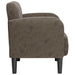 Fauteuil met armleuningen 54 cm kunstleer donkergrijs