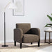 Fauteuil met armleuningen 54 cm kunstleer donkergrijs