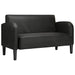 Loveseat bank 110 cm kunstleer zwart