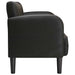 Loveseat bank 110 cm kunstleer zwart