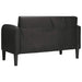 Loveseat bank 110 cm kunstleer zwart