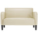 Loveseat bank 110 cm kunstleer crèmekleurig