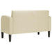 Loveseat bank 110 cm kunstleer crèmekleurig