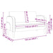 Loveseat bank 110 cm kunstleer crèmekleurig