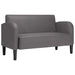 Loveseat bank 110 cm kunstleer grijs