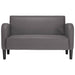 Loveseat bank 110 cm kunstleer grijs