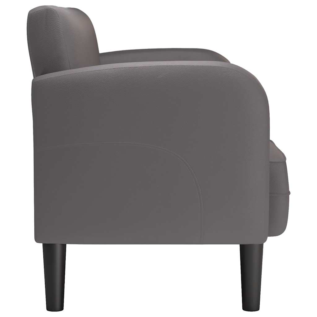 Loveseat bank 110 cm kunstleer grijs