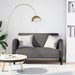 Loveseat bank 110 cm kunstleer grijs