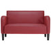 Loveseat bank 110 cm kunstleer wijnrood