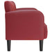 Loveseat bank 110 cm kunstleer wijnrood