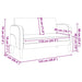 Loveseat bank cappuccino 110 cm kunstleer