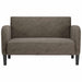 Loveseat bank 110 cm kunstleer donkergrijs