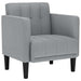 Fauteuil met armleuningen Lichtgrijs 53 cm Stof