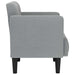 Fauteuil met armleuningen Lichtgrijs 53 cm Stof