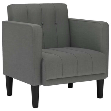 Fauteuil met armleuningen 53 cm stof donkergrijs