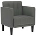 Fauteuil met armleuningen 53 cm stof donkergrijs