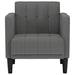Fauteuil met armleuningen 53 cm stof donkergrijs