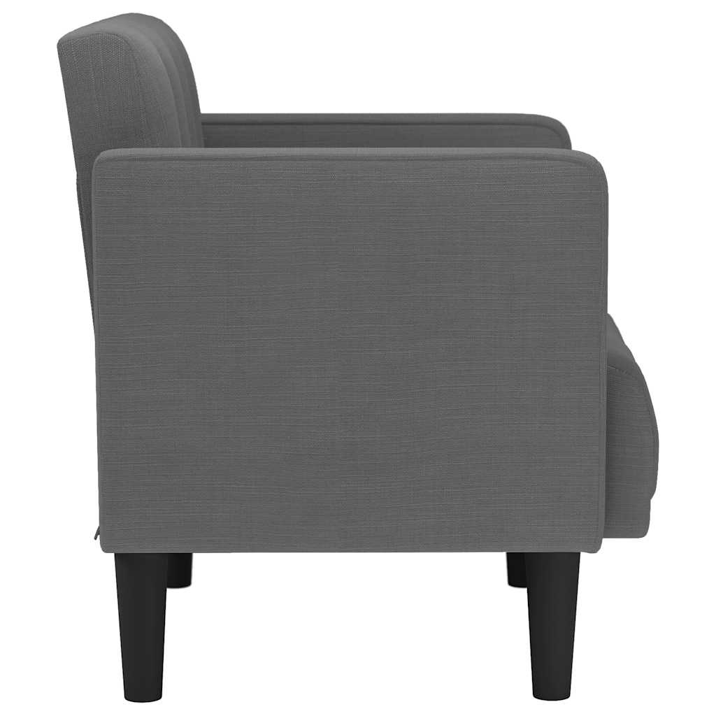 Fauteuil met armleuningen 53 cm stof donkergrijs