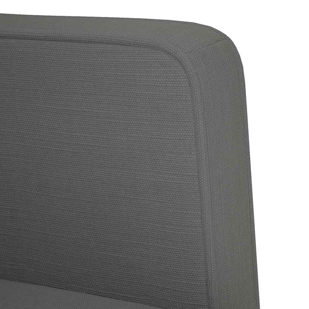 Fauteuil met armleuningen 53 cm stof donkergrijs