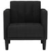 Fauteuil met armleuningen Zwart 53 cm Stof