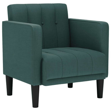 Fauteuil met armleuningen Donkergroen 53 cm Stof