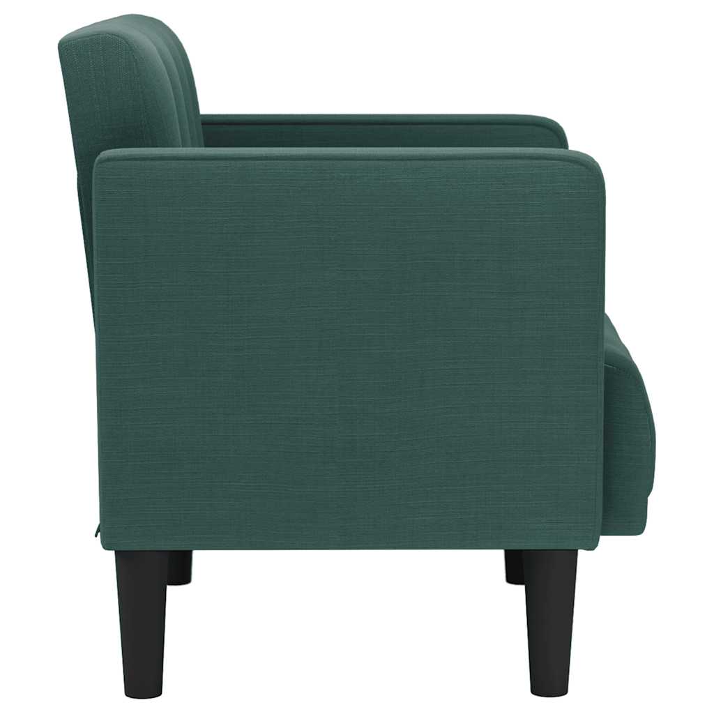 Fauteuil met armleuningen Donkergroen 53 cm Stof