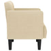 Fauteuil met armleuningen Crème 53 cm Stof