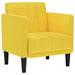 Fauteuil met armleuningen Lichtgeel 53 cm Stof