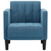 Fauteuil met armleuningen Blauw 53 cm Fluweel