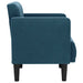 Fauteuil met armleuningen Blauw 53 cm Fluweel