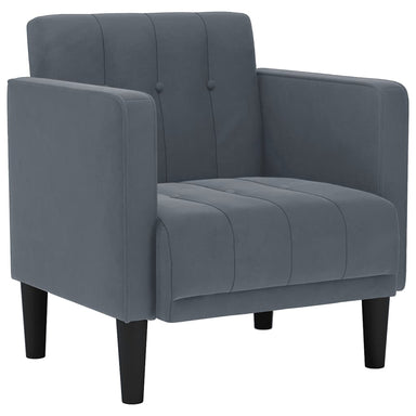 Fauteuil met armleuningen Donkergrijs 53 cm Fluweel