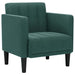 Fauteuil met armleuningen donkergroen 53 cm fluweel