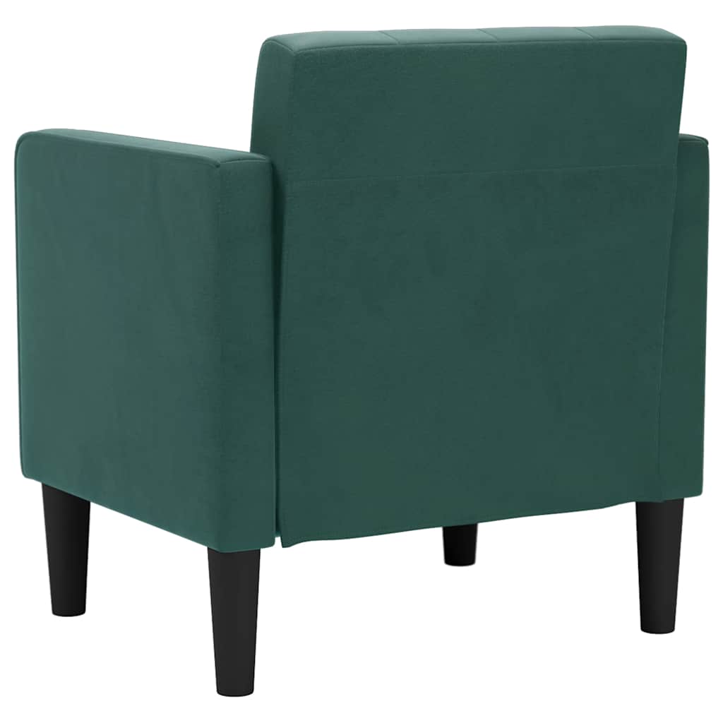 Fauteuil met armleuningen donkergroen 53 cm fluweel